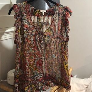 Joie ruffle sleeve top